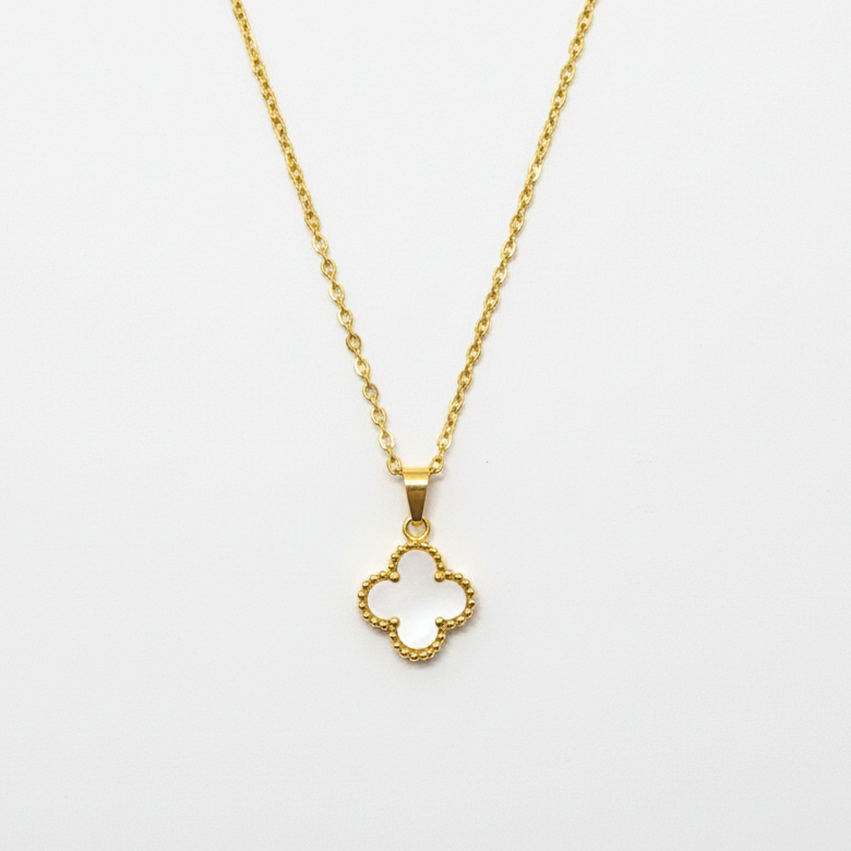 Clover Necklace - White