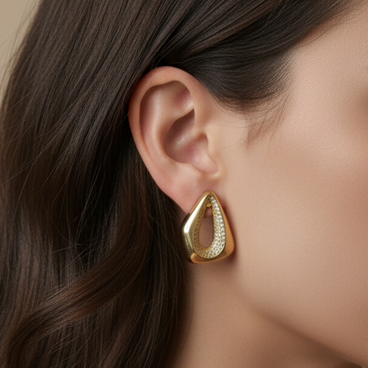 Abstract Teardrop Studs