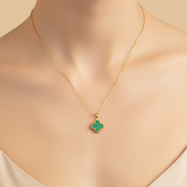 Clover Necklace - Green