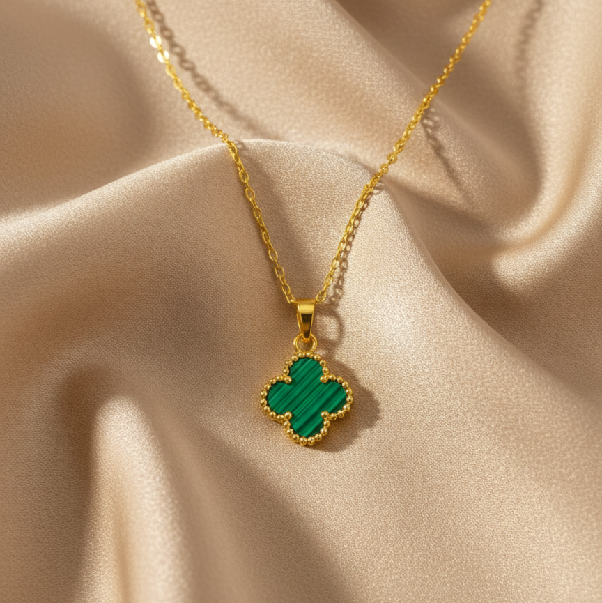 Clover Necklace - Green