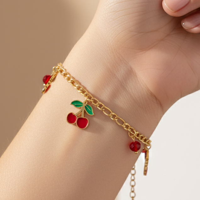 Cherry Charm Bracelet