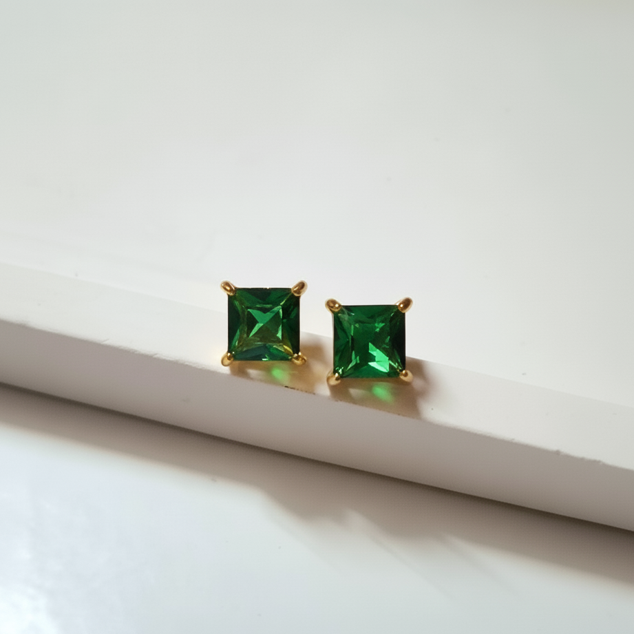 Clarity Studs - Green