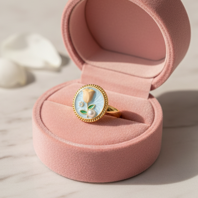 Cameo Rose Ring