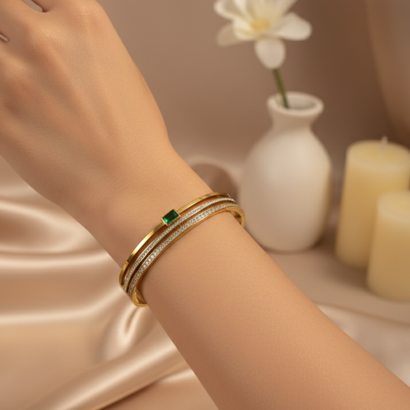 Emerald Stack Bracelet