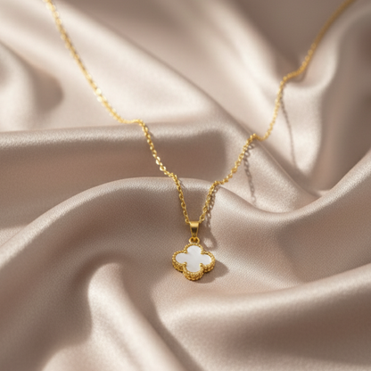 Clover Necklace - White
