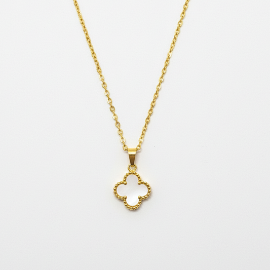 Clover Necklace - White