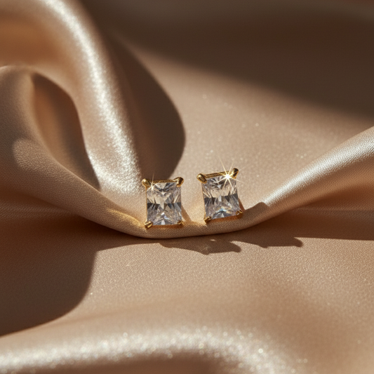 Clarity Studs - White