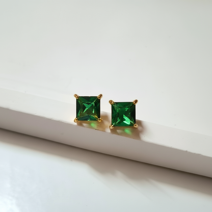 Clarity Studs - Green