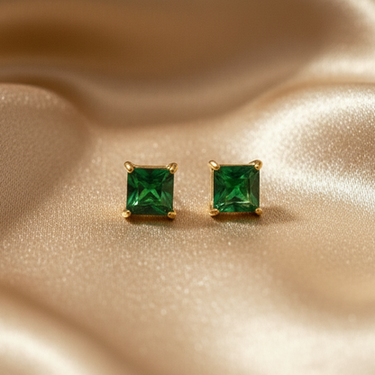 Clarity Studs - Green
