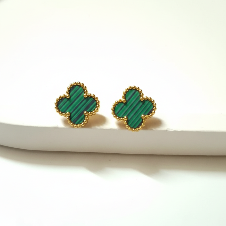 Clover Studs - Green