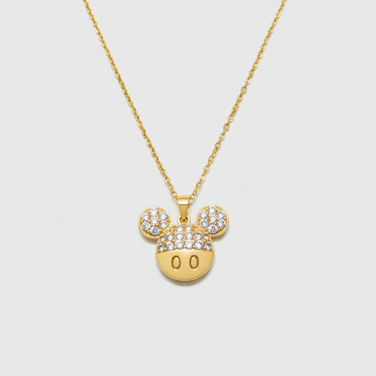 Crystal Mickey Necklace