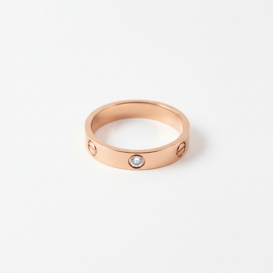 Crystal Love Ring - Rose Gold