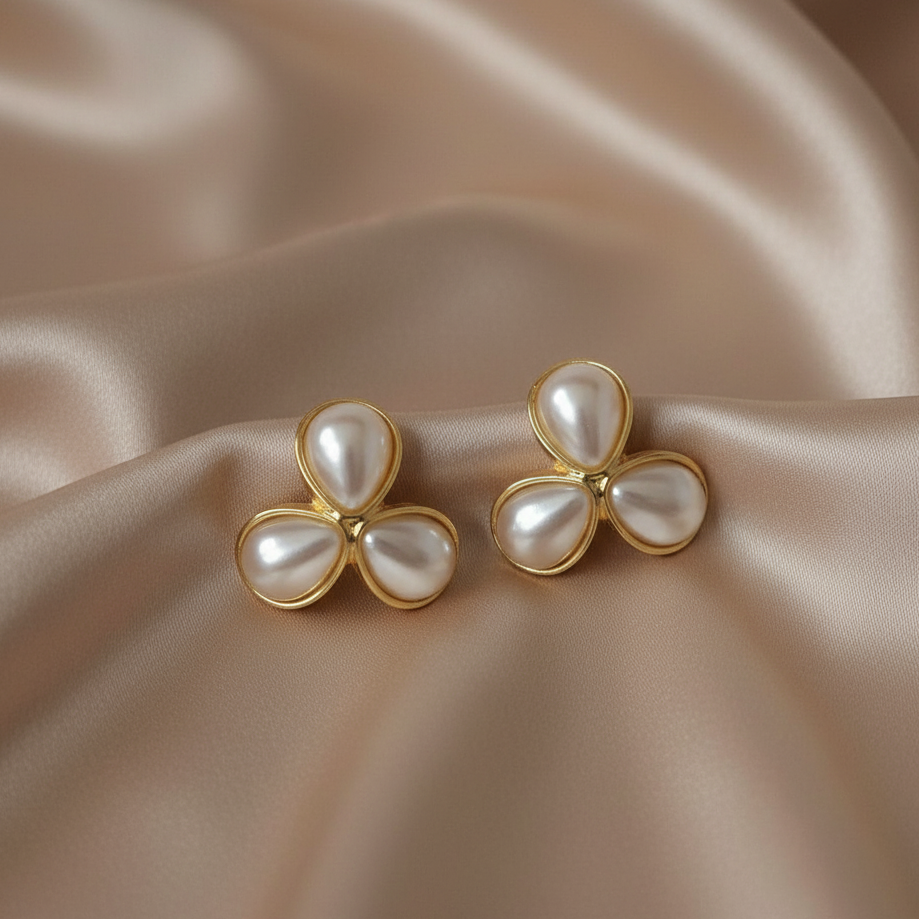 Trinity Pearl Studs