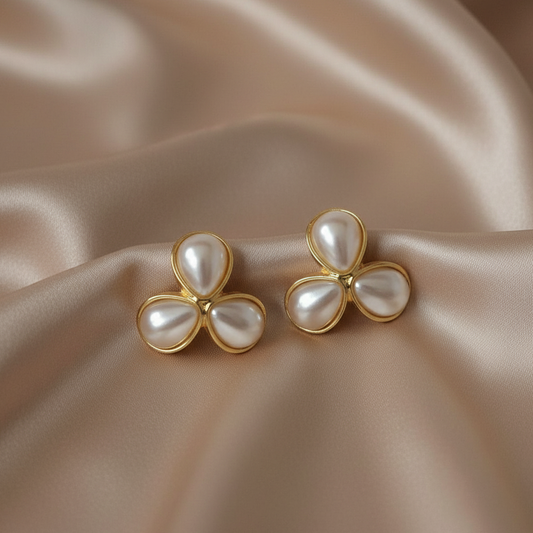 Trinity Pearl Studs